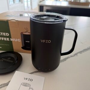 VFZO 18oz Black Heated Coffee Mug